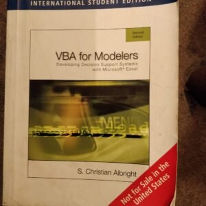 VBA for Modelers: Developing Decision Support Systems with Microsoft Excel