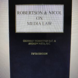 Robertson & Nicol on Media Law